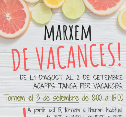 Tanquem per vacances!