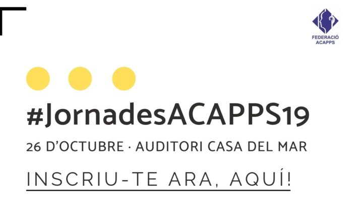 Reserva’t la data: el 26 d’octubre t’esperem a les 24es #JornadesACAPPS19