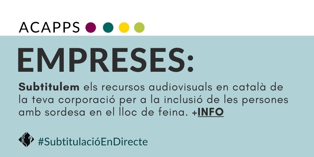 Subtitulem els recursos audiovisuals en català de les empreses compromeses amb la inclusió