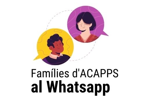Les famílies sòcies d’ACAPPS tenim grup al whatsapp, encara no hi ets?