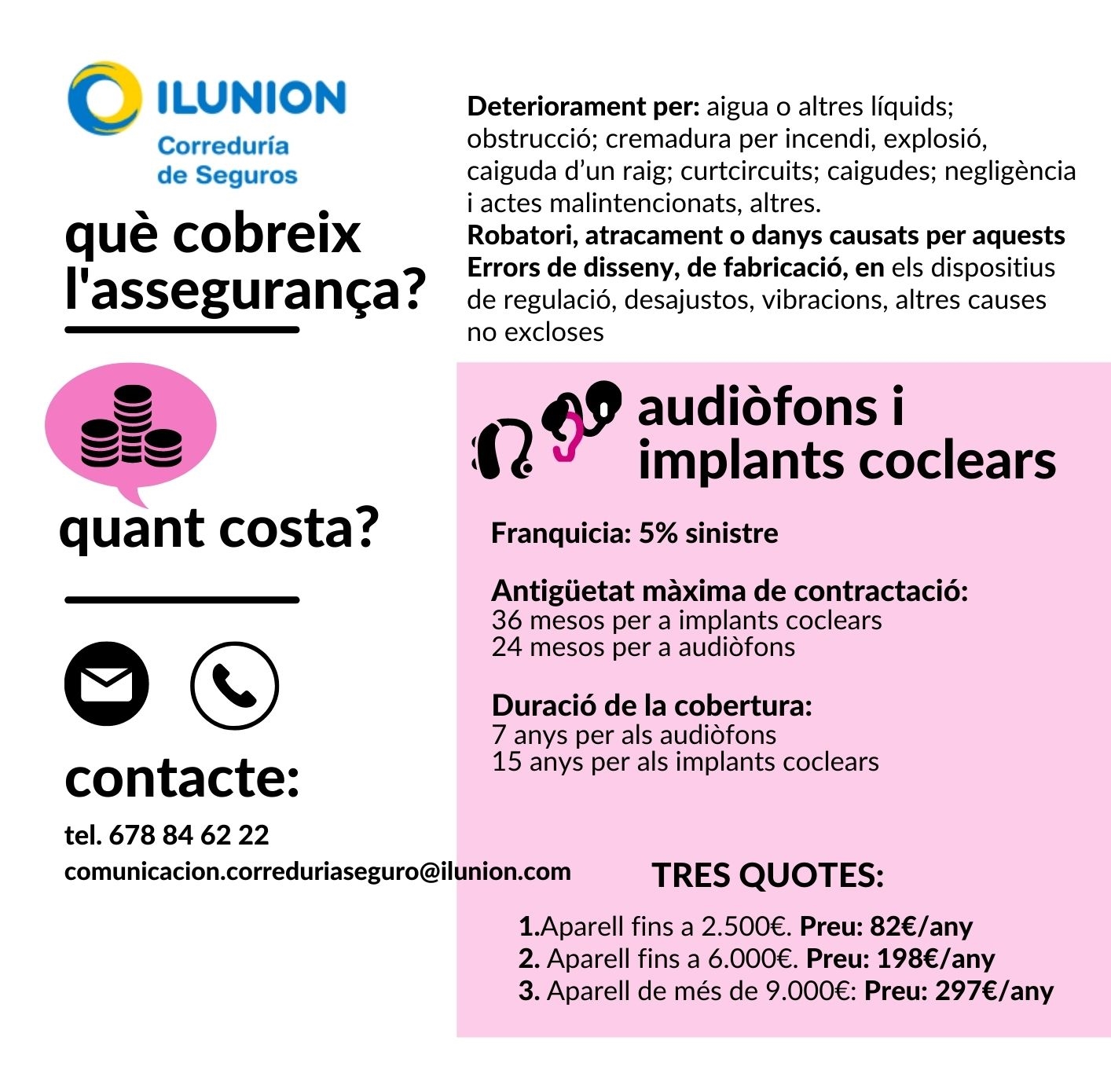 Assegurances per a audiòfons i implants coclears: descobreix-les!