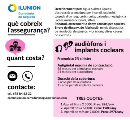 Assegurances per a audiòfons i implants coclears: descobreix-les!