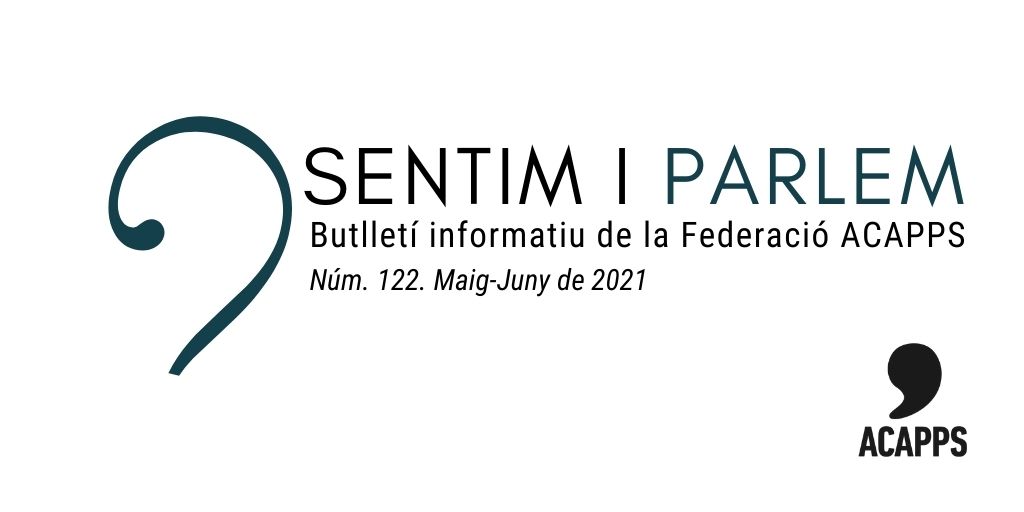 El nou logotip d’ACAPPS encapçala el butlletí Sentim i Parlem.