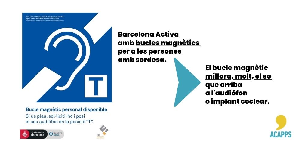 Barcelona Activa adquireix bucles magnètics per millorar la comunicació amb les persones amb sordesa