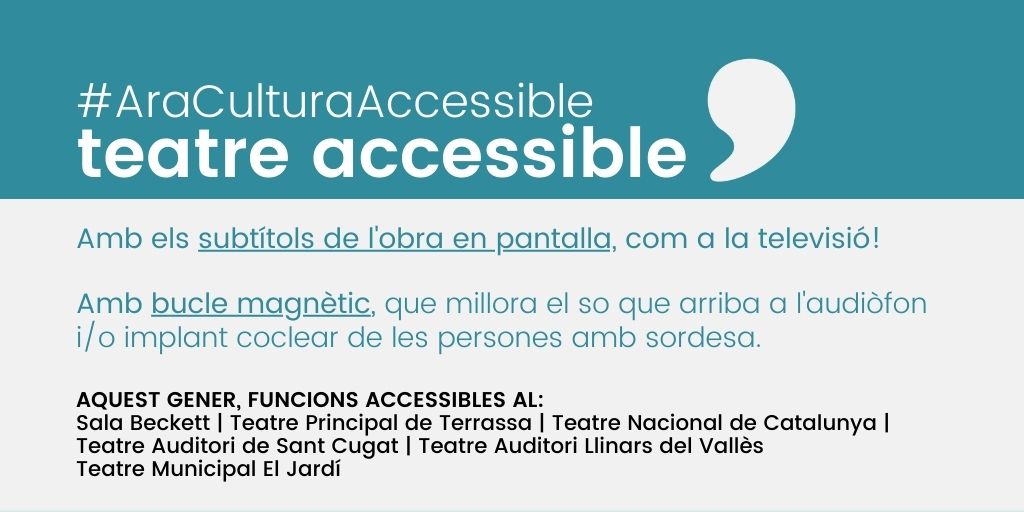 El febrer seguim sentint el teatre: funcions accessibles a les persones amb sordesa!