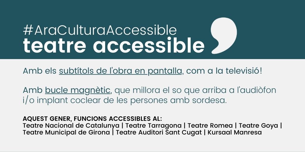 Estrenem 2023 sentint el teatre: funcions accessibles a les persones amb sordesa!