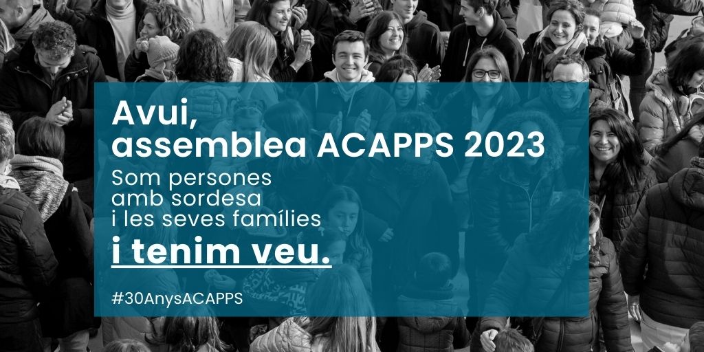 Avui celebrem l’assemblea de persones i famílies sòcies d’ACAPPS