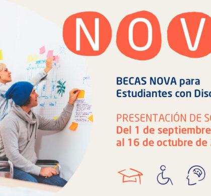 S’obren les inscripcions per accedir a les beques NOVA per a estudiants universitaris/es amb discapacitat