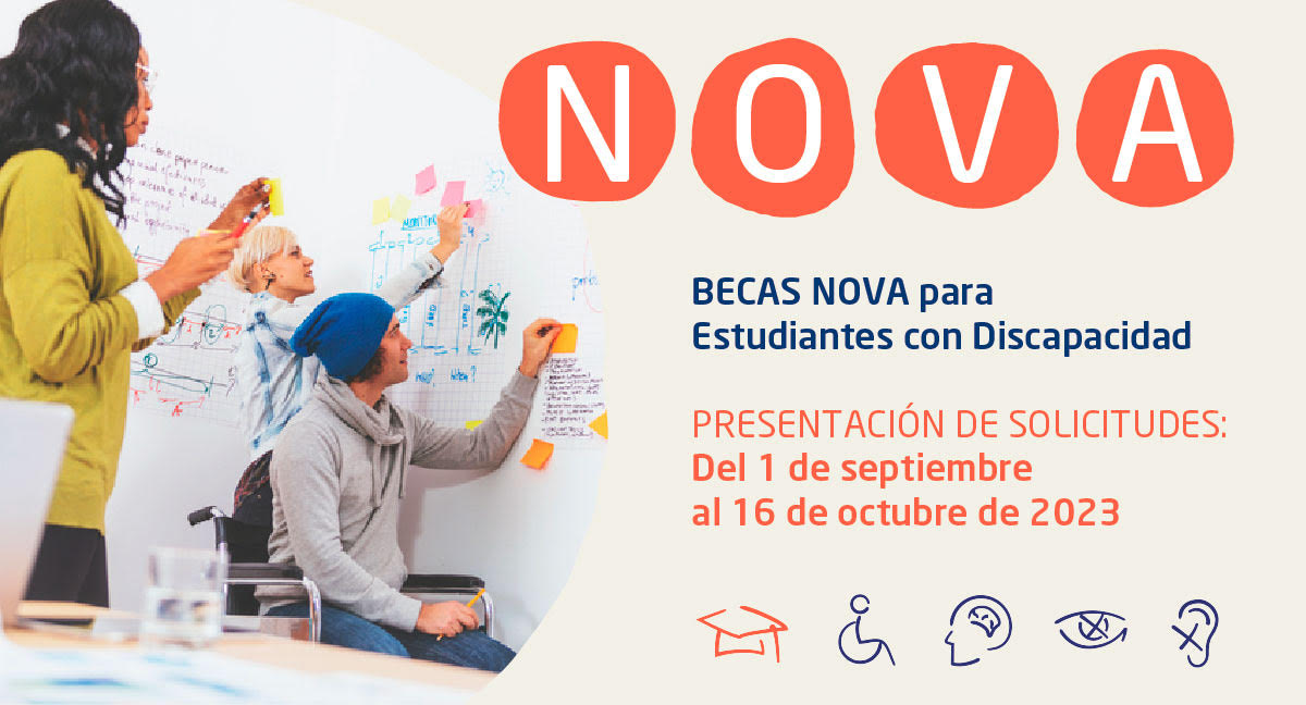 S’obren les inscripcions per accedir a les beques NOVA per a estudiants universitaris/es amb discapacitat