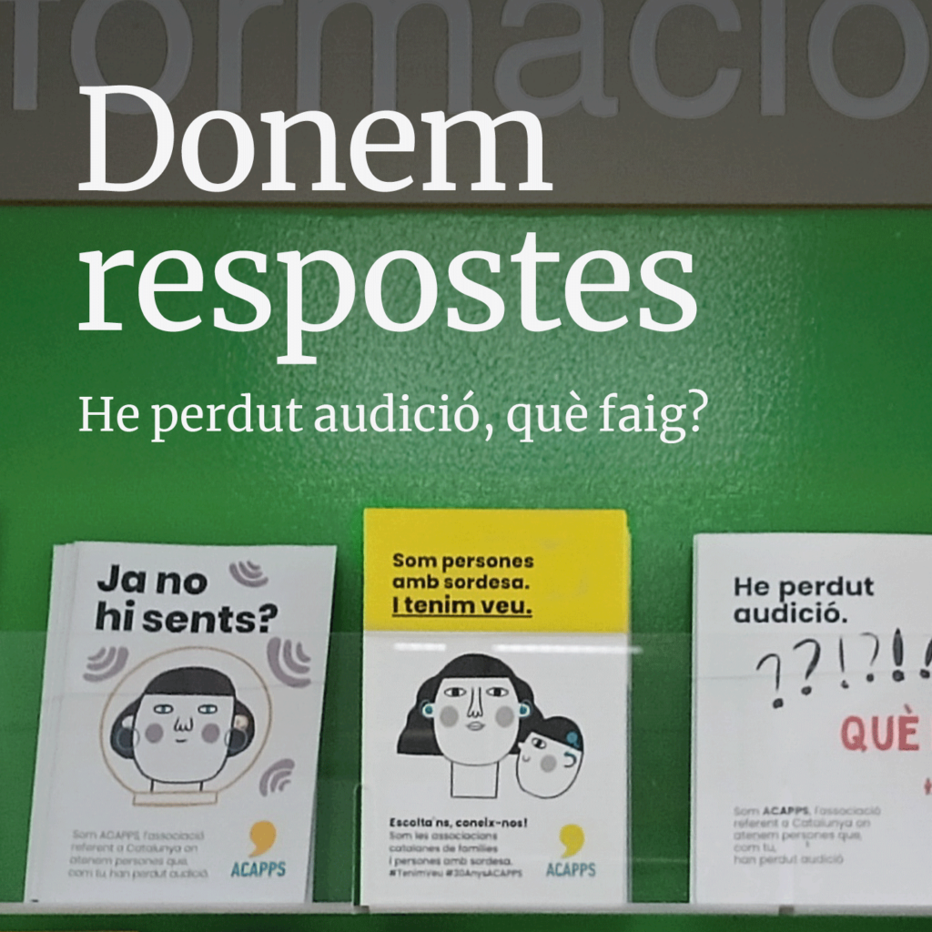 He perdut audició, què faig' Cartell informatiu CAP Roger de Flor