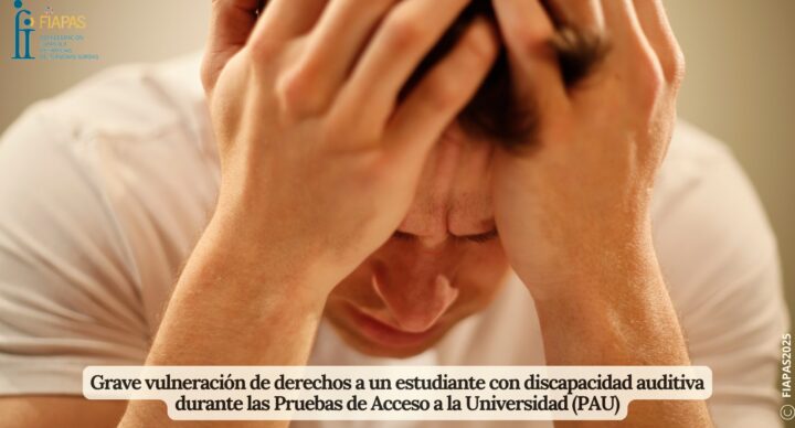 Accions amb el Ministeri i conselleries per prevenir la vulneració de drets dels estudiants amb sordesa durant les PAU