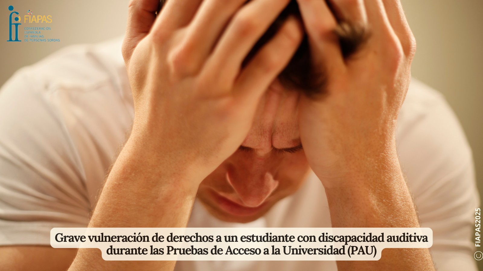 Denunciem la greu vulneració de drets a un estudiant amb sordesa durant les PAU.