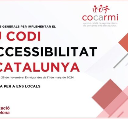 El COCARMI edita unes recomanacions per ajudar els ens locals a aplicar el nou Codi d’Accessibilitat de Catalunya