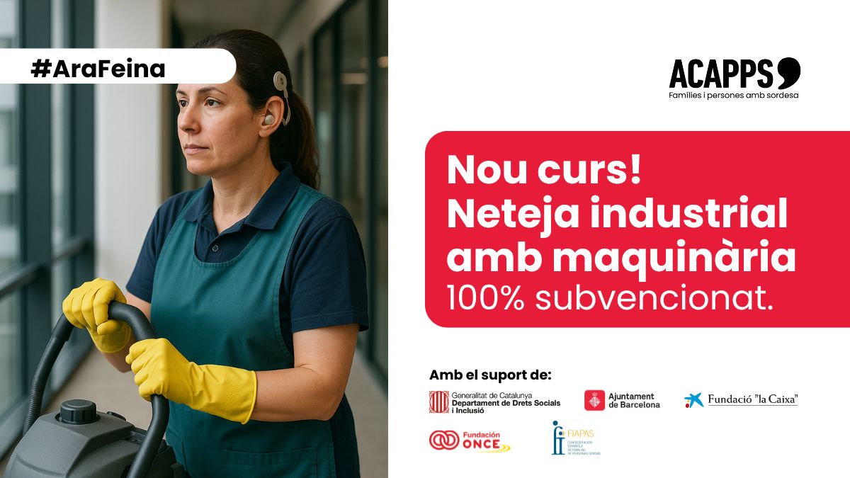 Nou curs subvencionat: Neteja industrial amb maquinària