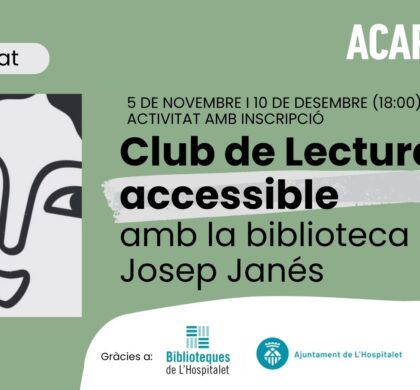 Pioners: portem el Club de Lectura accessible a les persones amb pèrdua auditiva a la Biblioteca Josep Janés